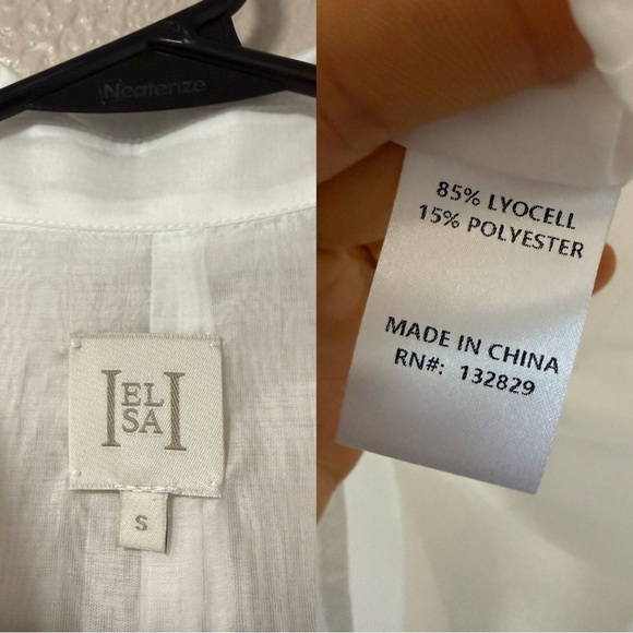 NWOT Helsa The Musee Midi Dress White Sheer Resort Vacation Beach S Summer Dress - Picture 9 of 9